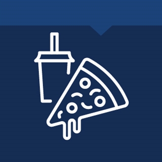 icon of pizza and soft drink
