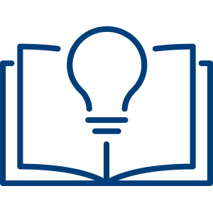 Book with lightbulb icon