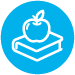 Book with apple icon