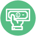 Hand with money icon