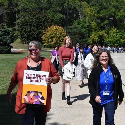 Mental health walk on campus