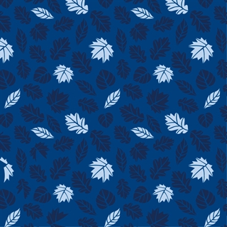 icon featuring white fallen leaves on a blue background