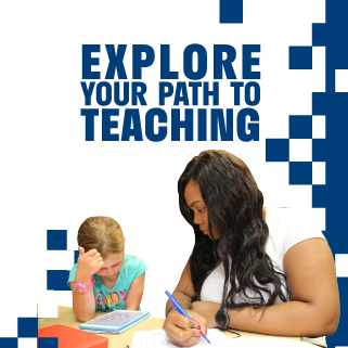 WCTC student teaching an elementary aged child