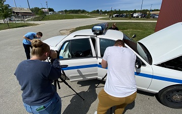 Law Enforcement students in training class