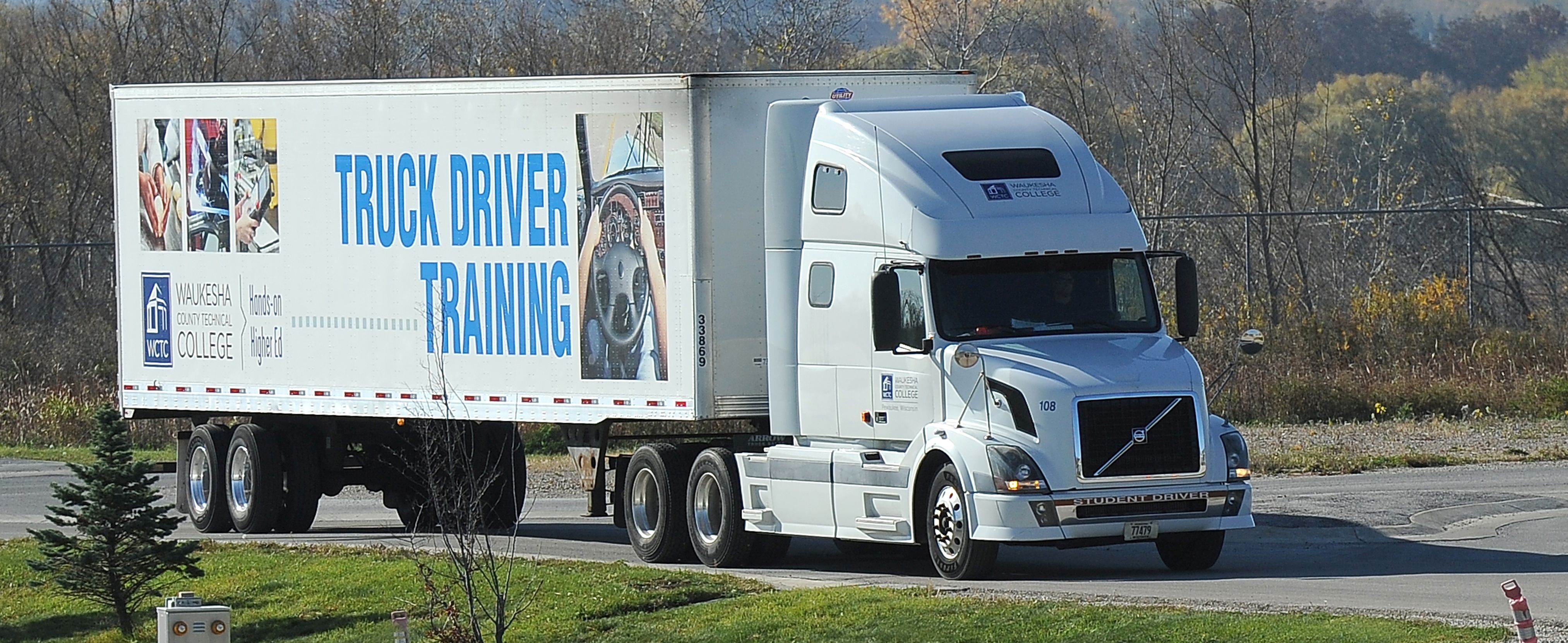 semi truck driving