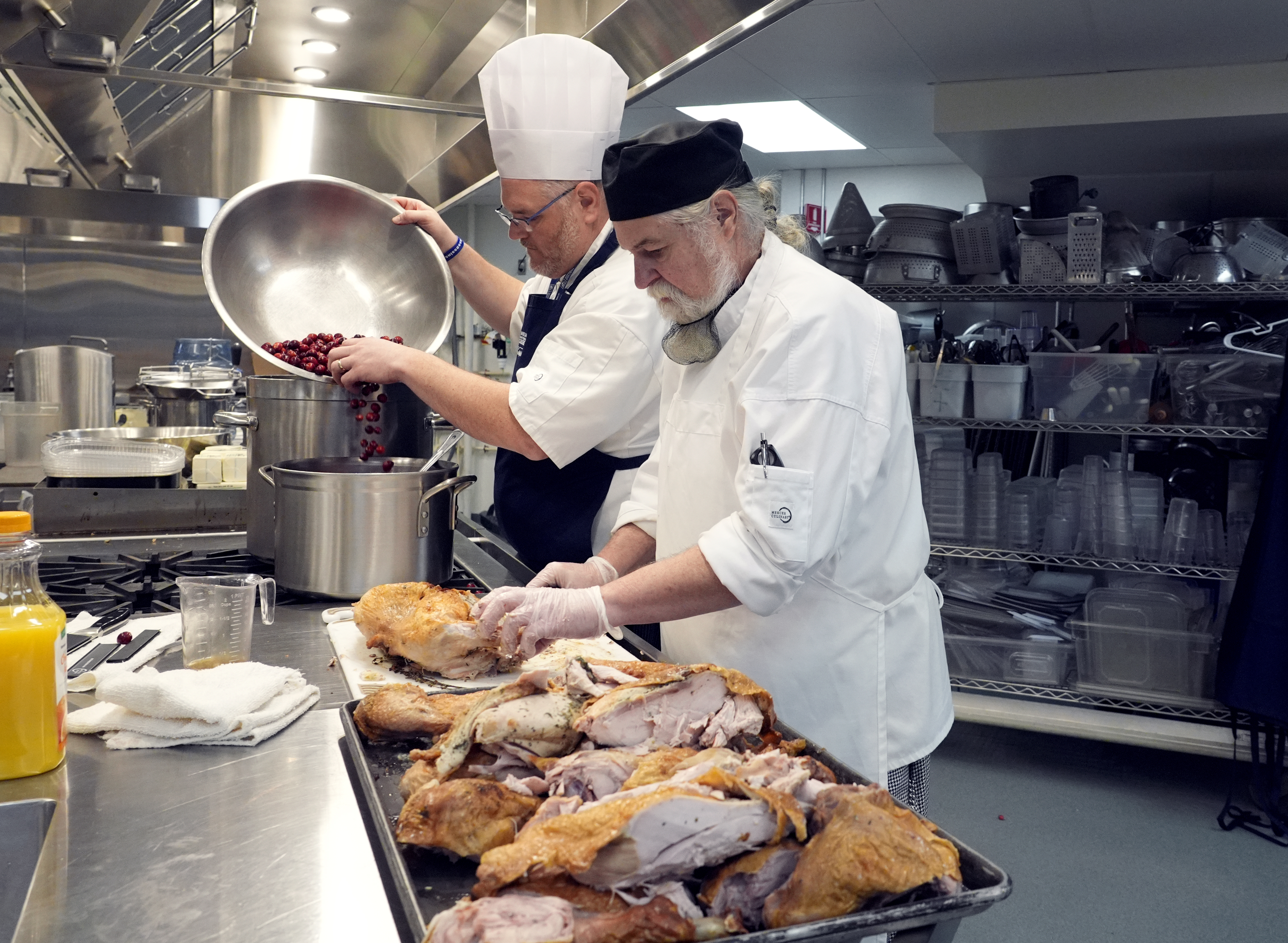 chef and student thanksgiving meals